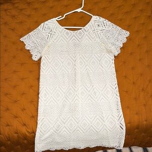 Elegant White Lace Dress